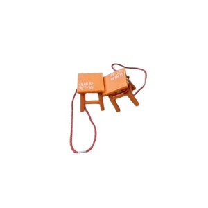 Ensemble mini-chaise et tabouret orange avec corde rouge pour enfants, jouet de mobilier portable - Product Image 5