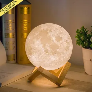 3D Moon Lamp Night lights Table Lampara De Luna 2024 Kids Birthday Gifts Bedroom Bedside Living Room Home Decor Led Moon Light