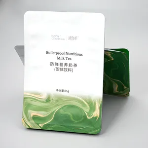 Zhongbao group make milk tea powder bags packaging nuts bags custom zip bag plastic zip lock pouch supplier