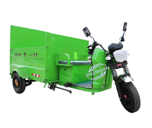 รถสามล้อไฟฟ้าแบบพื้นเรียบ 4 ถัง สำหรับงานสุขาภิบาล ปรับแต่งได้อเนกประสงค์ บรรทุกขยะได้ 100-200 กก. ระยะทางวิ่ง 50-70 กม. - Product Image 2