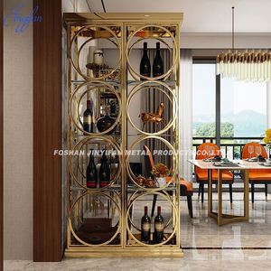 Estante para Botellas de Vino Art Deco de Acero Inoxidable EX622, Impermeable y Duradero, para Decoración Interior de Bares, Cafeterías, Restaurantes y Hoteles - Product Image 6