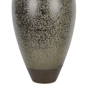Vaso in Ceramica Rustica Texturizzata, Nero e Grigio Maculato, Rotondo, Decorativo per Soggiorno, Espositore per Fiori - Product Image 3