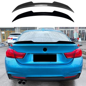 Bmw Rear Spoiler Piano Black Carbon Fiber Texture Ducktail Trunk Wing For F36 2014-2020 Psm Models - Product Image 1