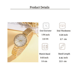 Reloj de Pulsera de Acero para Mujer, Diseño de Trébol de Cuatro Hojas, Conjunto de Joyería con Brazalete de Acero Inoxidable - Product Image 6