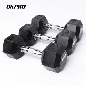 OKPRO Vente en gros <span class=keywords><strong>pas</strong></span> <span class=keywords><strong>cher</strong></span> <span class=keywords><strong>Acheter</strong></span> en ligne Gym Fitness Musculation Hex Haltère en caoutchouc - Product Image 3