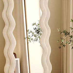 Espejo de pie de cuerpo entero <span class=keywords><strong>ECOLIVING</strong></span> Aesthetic Arch Art Deco con marco de aleación de aluminio, borde delgado, espejo grande para decoración del hogar - Product Image 6
