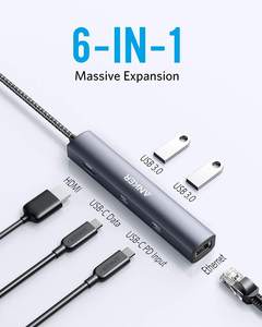 Anker 6-in-1 USB <b>C</b> <b>Hub</b> With 65W Power Delivery,4K HDMI,1Gbps Ethernet, 2 3.0 Ports for Air 6-in-1 USB <b>C</b> <b>Hub</b> With 65W Power Deliv - Product Image 3