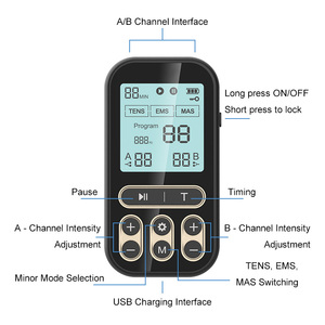 2 kênh hàng chục massage trị liệu kỹ thuật số hàng chục đơn vị <span class=keywords><strong>EMS</strong></span> kích thích cơ bắp vật lý trị liệu thiết bị máy để giảm đau lưng - Product Image 5