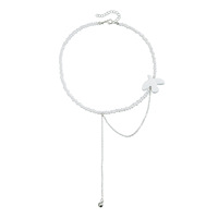 Collier en gros avec pampilles perlées motif oiseau pour femme, style naturel et frais, bijoux et boucles d'oreilles en cristal tendance