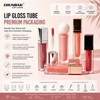 Applicateur Big Wand en gros, tubes de brillant à lèvres transparents de luxe vides de 8 ml et emballage, tube de brillant à lèvres à marque privée