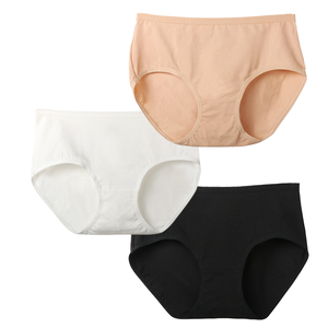 Culottes <span class=keywords><strong>Femme</strong></span> Taille Haute en <span class=keywords><strong>Coton</strong></span> Pur à Motif Uni, Entrejambe Étendu, Vente en Gros - Product Image 1