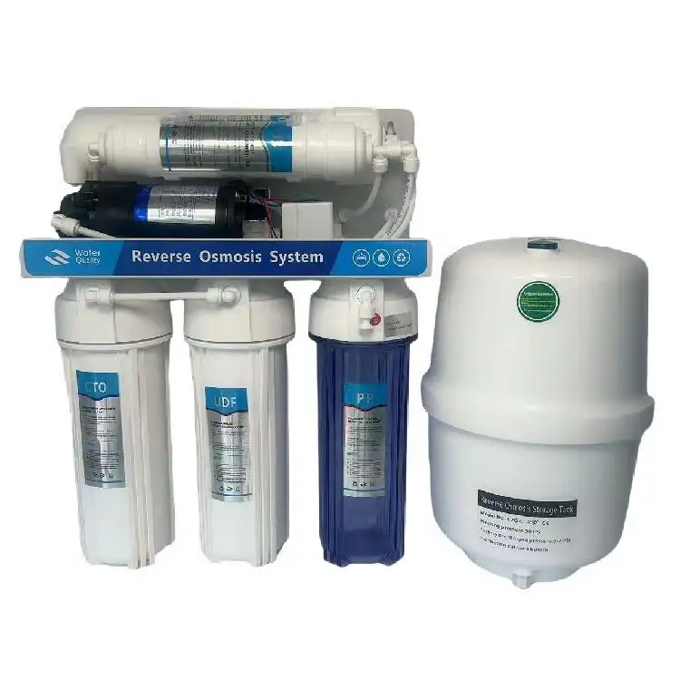 Purificateur d'eau 50 G 185 litres filtres à eau à 5 étages PP UDF CTO RO T33 machine de purification d'eau par osmose inverse
