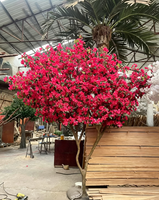 Pohon Bougainvillea Buatan Besar dalam Pot, Pohon Bunga Palsu Kustom untuk Dekorasi Lanskap Hotel, Toko, Dalam dan Luar Ruangan