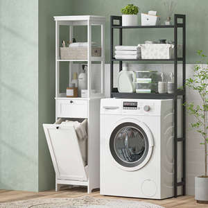 <span class=keywords><strong>Armoire</strong></span> <span class=keywords><strong>de</strong></span> <span class=keywords><strong>salle</strong></span> <span class=keywords><strong>de</strong></span> <span class=keywords><strong>bain</strong></span> haute, <span class=keywords><strong>avec</strong></span> <span class=keywords><strong>panier</strong></span> à <span class=keywords><strong>linge</strong></span> - Blanc - Product Image 1