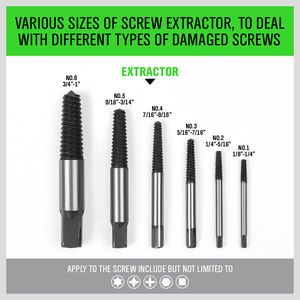 Vite a vite con bullone staccata e spelaforata Kit per punte da trapano rubinetto danneggiato estrattore bullone a vite - Product Image 4