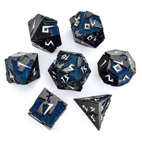 Fabricant de jeux de dés en métal polyédriques personnalisés en gros, dés en alliage de zinc colorés Dragon, dés DND pour DND et jeux de société RPG