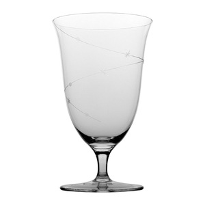 Verre à vin transparent en cristal gravé motif Traîne d'étoiles, forme cloche, à pied, pour fêtes - Product Image 4