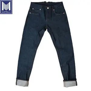 Cổ Điển Thẳng Cắt Mens Biên Vải Denim Jeans Với Chất Lượng Cao Thô Của Nhật Bản Denim Vải