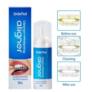 Smile Find Marque privée Saveur menthe douce Nettoie les aligneurs Blanchit les dents <span class=keywords><strong>Mousse</strong></span> blanchissante pour les dents <span class=keywords><strong>Mousse</strong></span> blanche - Product Image 6