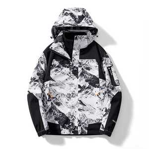 Men's Outdoor 3-In-1 Fleece-Lined Parka Waterproof With Printing Design For Winter Activities - Product Image 3