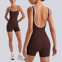 Combinaison de sport sexy 1028L avec logo personnalisé pour femme et fille – Tenue de yoga une pièce moulante