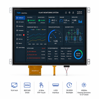Modul LCD TFT Industri TMKs 10.4" 800*600 SVGA LVDS 4-Wire RTP Touch 50.000H Backlight 450cd/m -20~+70 untuk Industri