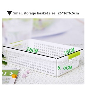 Cesta de Almacenamiento Rectangular de Plástico para Escritorio, Archivador de Oficina, Caja de Aperitivos para el Hogar o Supermercado, Organizador - Product Image 2