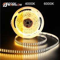 Tira de LED Flexible Cortable Personalizada de 12 V CC, 3000 K, 4000 K, 6000 K, Blanca, IP20, 10 m/Rollo, 2835, 240 LED/M