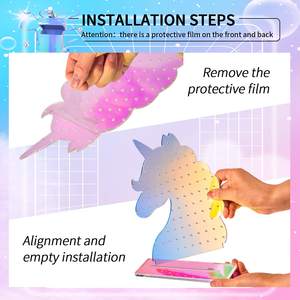 लड़कियों के लिए 2 पीस यूनिकॉर्न इयररिंग होल्डर इंद्रधनुषी इयररिंग ऑर्गनाइज़र 100 छेद रेनबो स्टैंड ऐक्रेलिक इयररिंग होल्डर ऑर्गनाइज़र - Product Image 4