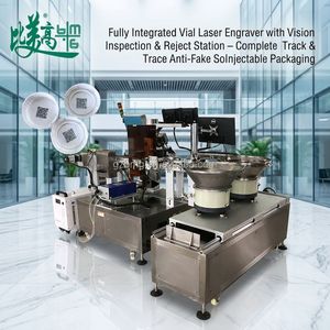 Marquage laser rotatif d'indexation de flacons avec inspection intégrée et rejet de données pour la numérotation et la traçabilité - Product Image 2