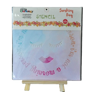 <span class=keywords><strong>Pochoir</strong></span> de <span class=keywords><strong>peinture</strong></span> en plastique de 12 pouces <span class=keywords><strong>pour</strong></span> sacs en <span class=keywords><strong>toile</strong></span> textile d'oreiller - Product Image 2