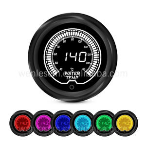 Wenle New 2\" 52mm <span class=keywords><strong>EVO</strong></span> 7 Warna LCD <span class=keywords><strong>Meter</strong></span> untuk Pengukur Suhu Air Mobil 40-140 Celcius dengan Sensor - Product Image 2