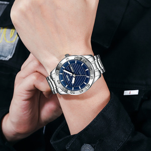 Men's round chronograph <b>watch</b> Luxury stainless steel wristwatch 30M waterproof quartz <b>watch</b> - Product Image 2