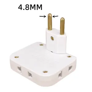 OEM Copper EU Extension Plug Electrical Adapter 3 In 1 Adaptor 180 Degree Rotation Adjustable Converter Socket For Mobile Phone