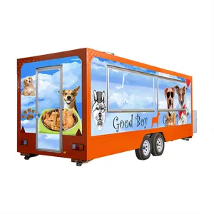 Professional Production Mobile Restaurant Kitchen Mobile Trailer Fast Food / China Factory Outdoor Barbecue Food Trailer