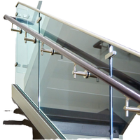 Rampe en acier inoxydable sans cadre en verre, design moderne, résistante à la rouille, pour escaliers, balcons, centres commerciaux, balustrades d'appartements