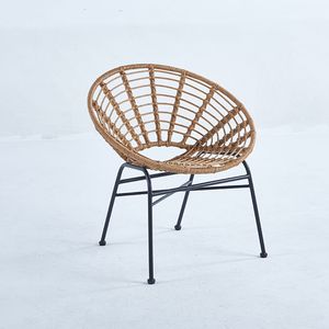 Mobilier d'extérieur métal rotin acier gris <span class=keywords><strong>chaise</strong></span> fer boucle maille patio moderne restaurant nordique italien orange chaises de jardin - Product Image 1