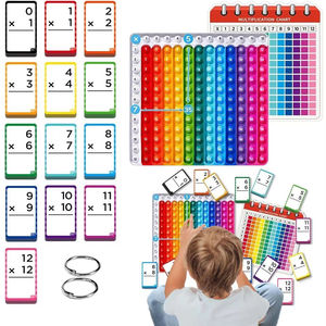 Tableau de Multiplication avec Cartes Flash Multiples, Outil d'Apprentissage des Mathématiques, Jouet Sensoriel Mathématique, Éducation Préscolaire - Product Image 1