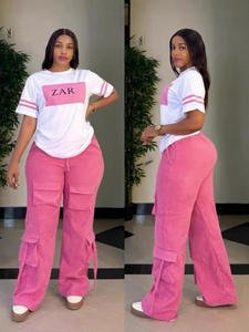 Verfügbar ab 2025 Lässiges Zweiteiliges Set für Damen, Oberteil und Jeans, T-Shirt mit Hose für den Alltag - Product Image 5