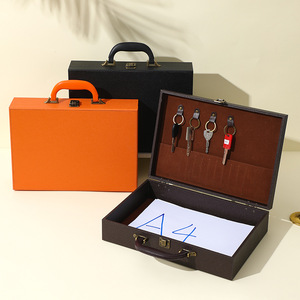 Boîte de livraison en stock, porte-clés en cuir, documents immobiliers, contrat et politique d'assurance, personnalisable avec logo - Product Image 4