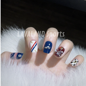 Uñas Postizas Personalizables al por Mayor 2026 para Fanáticos del Fútbol Soccer, con Colores de la Bandera de EE. UU., Canadá, México y <span class=keywords><strong>Brasil</strong></span>, Cortas y Cuadradas - Product Image 2