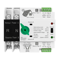 Interrupteur de transfert automatique à double alimentation photovoltaïque 220V 110V 2P 3P 4P 100A ATS