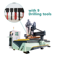 Machine de découpe et de perçage CNC 3 axes pour le travail du bois, du MDF, du contreplaqué, la fabrication d'armoires de cuisine, de placards et de meubles