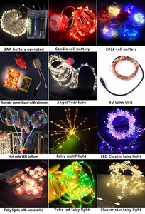 Led filo di rame luci di stringa di 2 metri a batteria ghirlanda fata con IP65 Rating per la festa di Ramadan decorazioni natalizie - Product Image 6