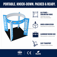 Boîte à lumière modulaire portable légère 8x8 personnalisée avec éclairage LED rétroéclairé SEG pour stand de salon professionnel, vente en gros directe d'usine