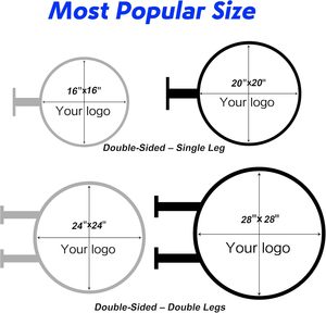 Caja de Luz LED Redonda Iluminada Personalizada de Doble Cara para Publicidad, Letrero Luminoso para Exteriores para Negocios, Cafés, Bares, Hoteles - Product Image 6