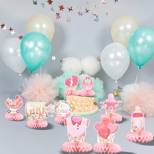 Décorations roses pour baby shower, centres de table en nid d'abeille pour filles, centres de table floraux pour révélation du sexe '<span class=keywords><strong>C</strong></span>'<span class=keywords><strong>est</strong></span> une fille', fournitures de fête - Product Image 4