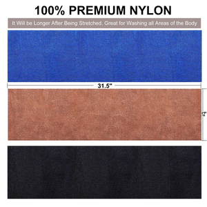 Éponge de bain africaine longue en nylon pour le corps et le dos, exfoliante et flexible - Product Image 2