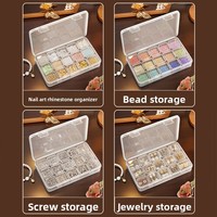 Boîte de rangement pour bijoux en plastique PP, rectangulaire, pour boucles d'oreilles, colliers, perles, anti-oxydation, transparente, mini-boîte indépendante