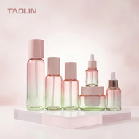 Flacon cylindrique en PETG pour huile essentielle, pompe sans air pour soin de la peau, sérum, crème pour le visage, lotion, démaquillant, logo personnalisé